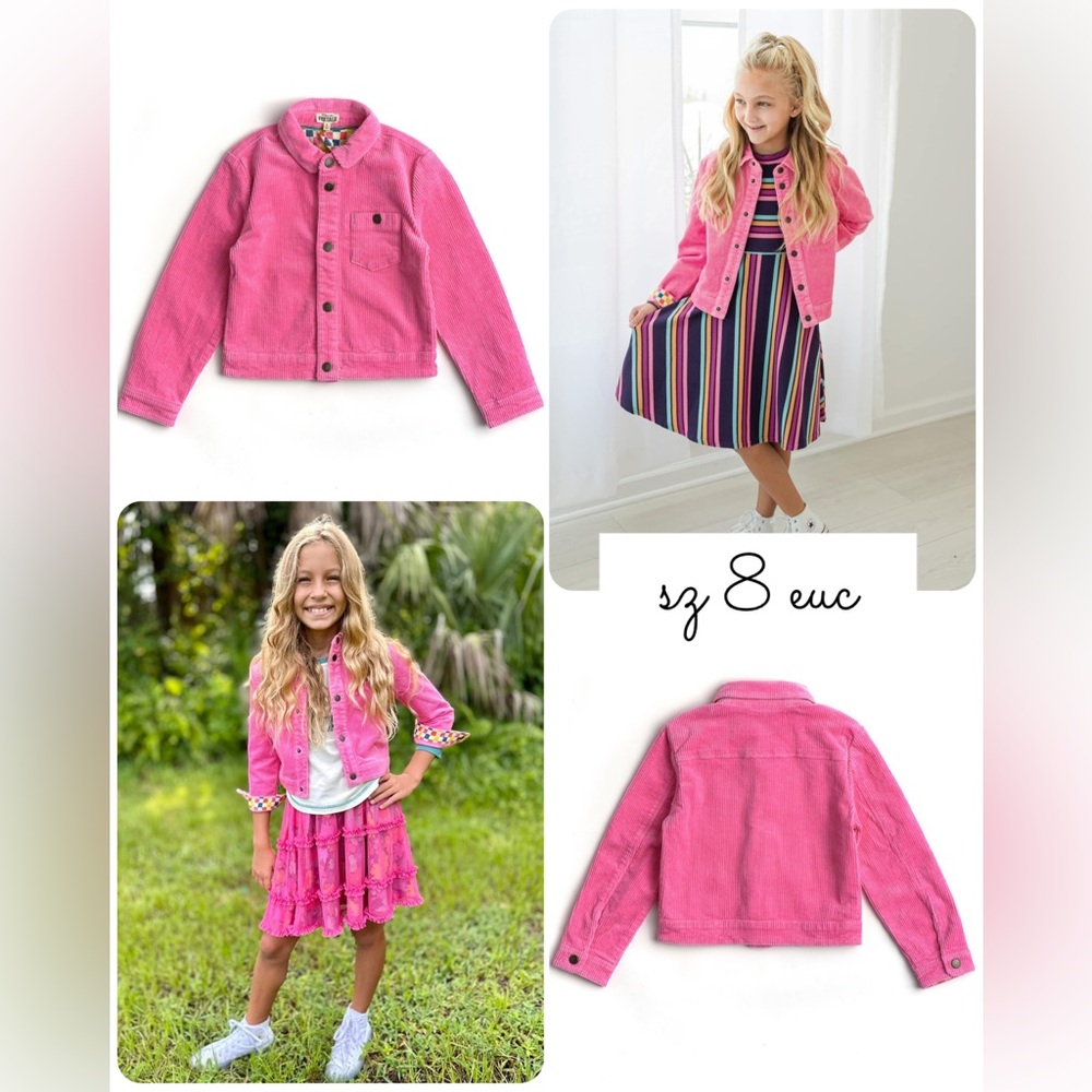 Sz 8 Finding Foxtale Pinky Promise Pink Scout Jacket Wildflowers Matilda Jane